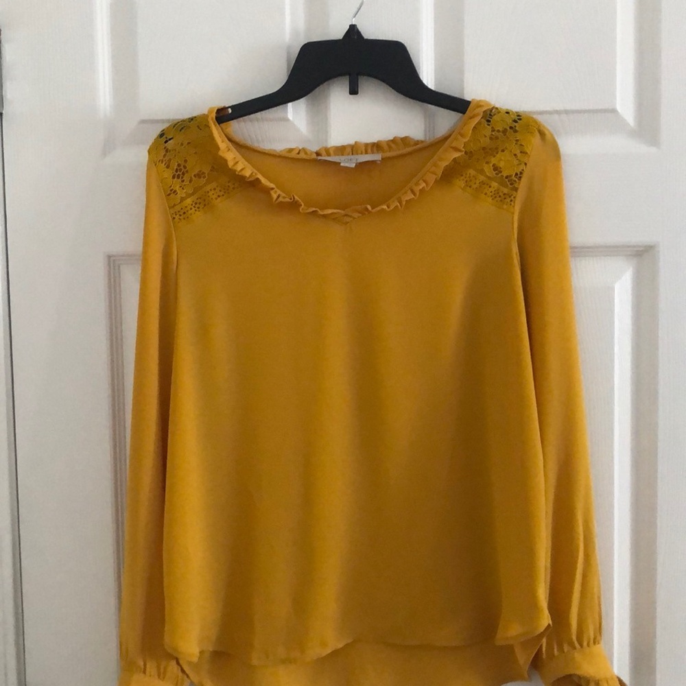 Size Small Loft Yellow Blouse